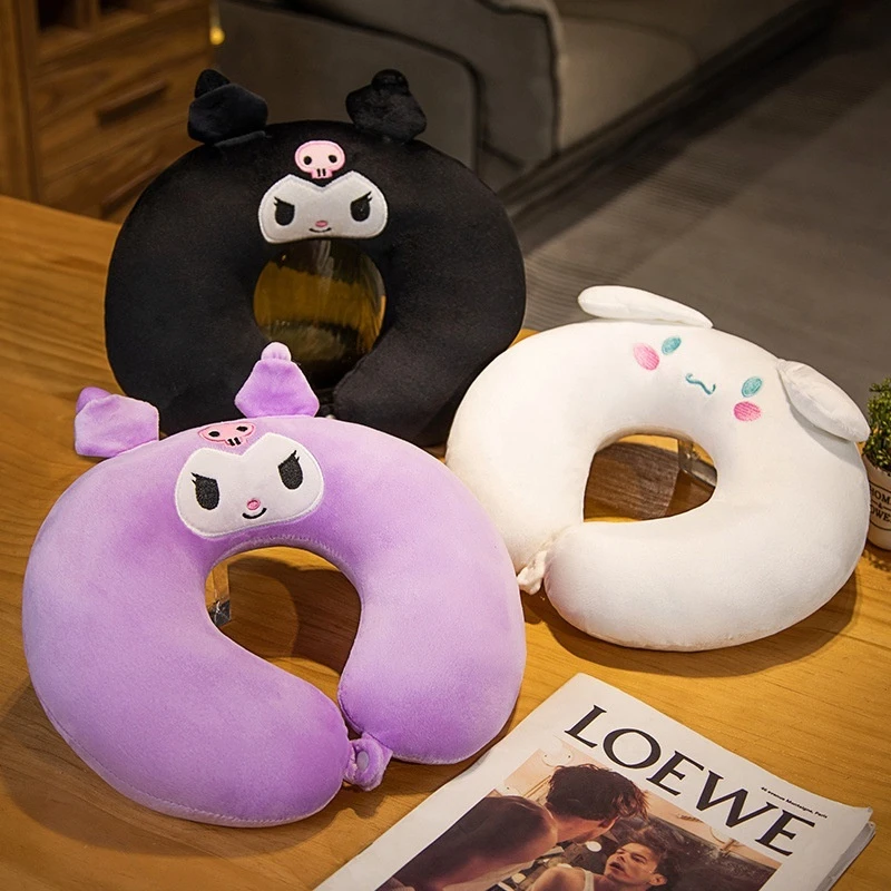 

Miniso My Melody Kuromi U-образная подушка для обеденного перерыва, портативная защита шеи, удобная для кожи, удобная дышащая игрушка