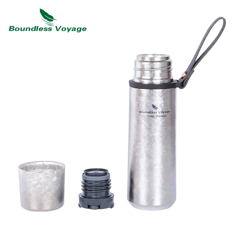 

Boundless Voyage 510ml Titanium Vacuum Cup Thermos Bottle Insulated Hot Cold Water Bottle Outdoor Cycling Hiking Vacuum Flask