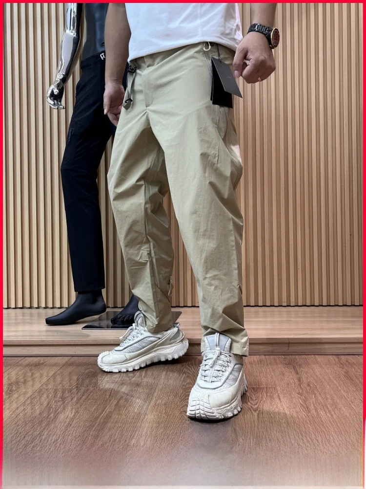 

Мужские повседневные брюки для активного отдыха: ветрозащитные, водоотталкивающие, из микрофибры, свободного кроя, прямые штанины, дышащий полиэстер