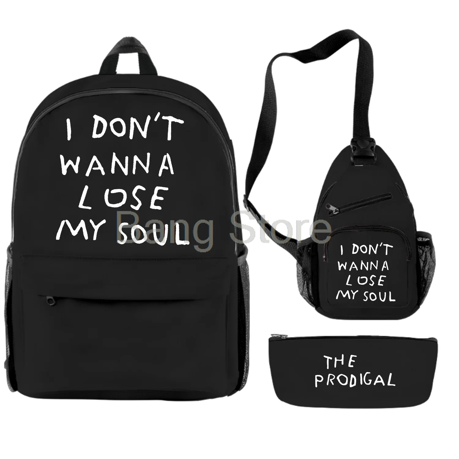 Josiah Queen The Prodigal Backpack Three Piece Set Women Men Shoulders Bag Fashion Streetwear Travel Bags