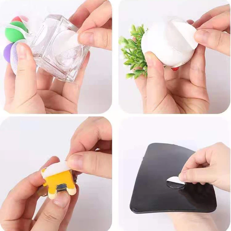 10pcs Round Square Double Sided Adhesive Acrylic Transparent No Traces Double-Sided Sticker Waterproof Strong Adhesive Sticker