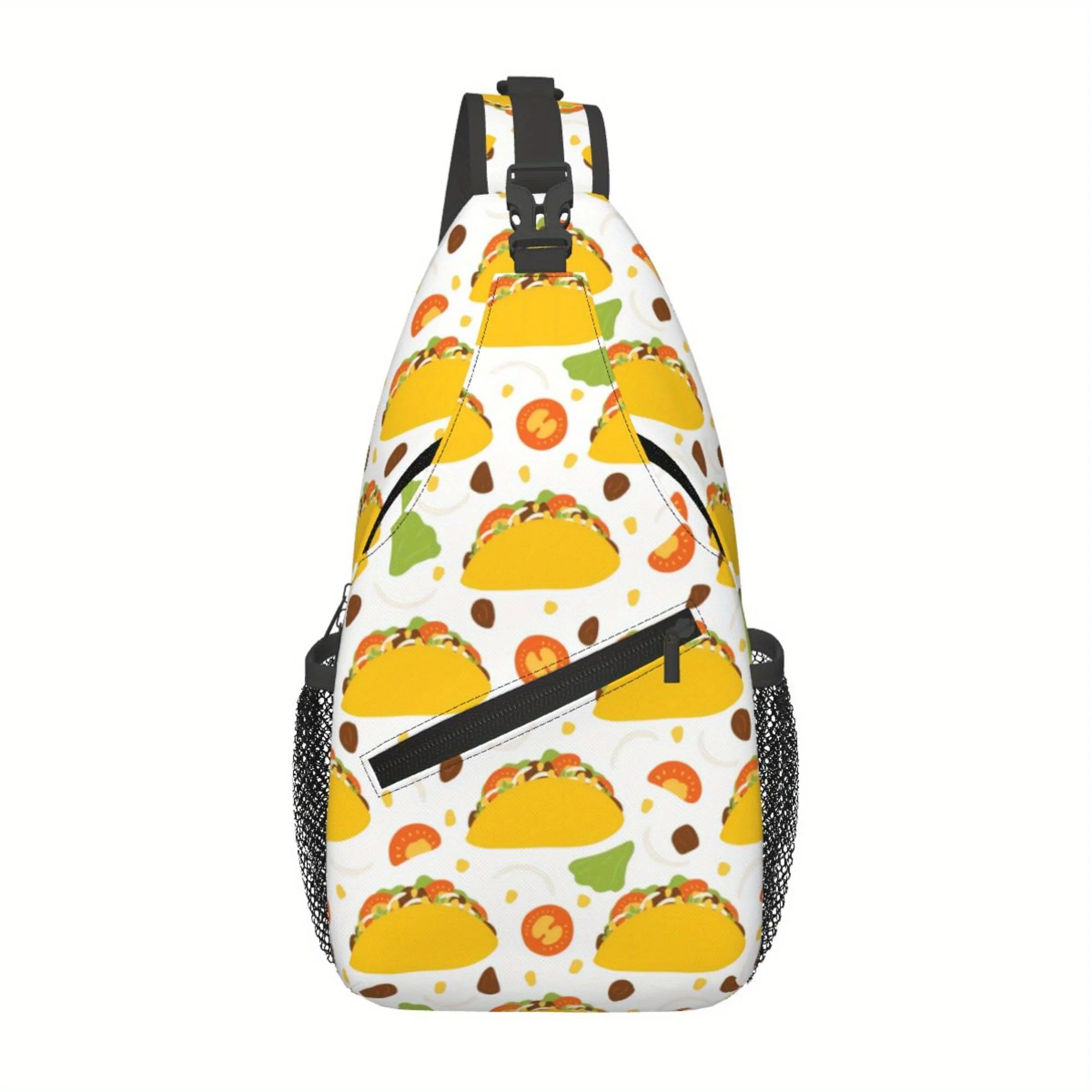 

Deep-Fried Artificial Jade Rice Cakes and Traditional Mexican Food Neutral Universal Chest Bag, Durable Polyester Material