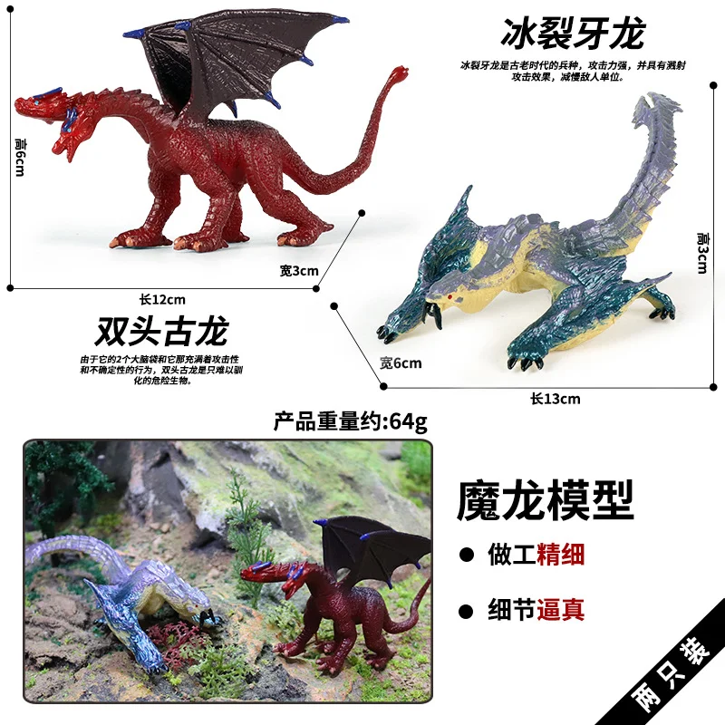 Oenux Simulierte Mythische Tiere Monster Veteran Eisdrache & Seedrache Modelle Actionfiguren Realistische Puppen Sammlerstücke Spielzeug – Detail 11