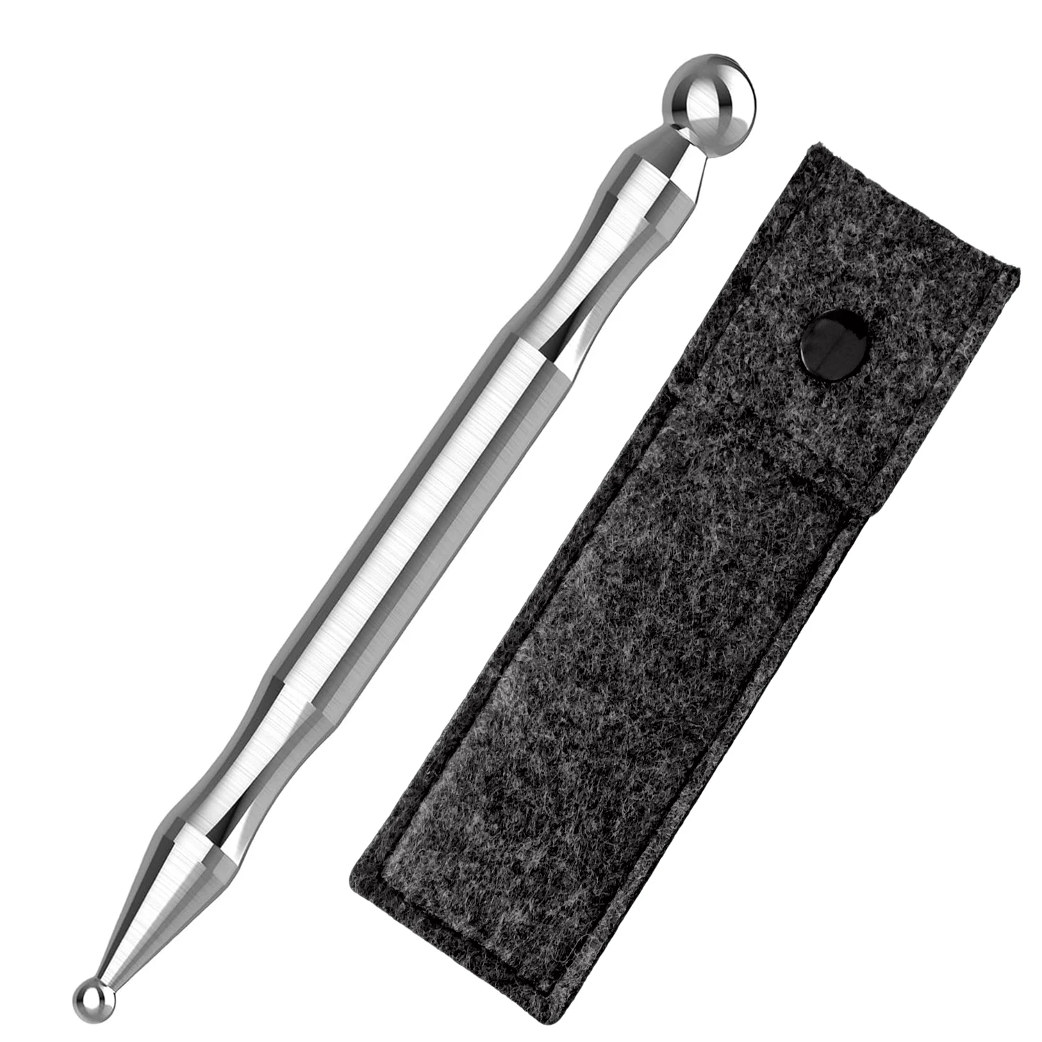 Stainless Steel Acupressure Pen for Full-Body Deep Tissue Merdian Pain Relief & Facial Massage Acupressure Tool TMJ Relief Pen