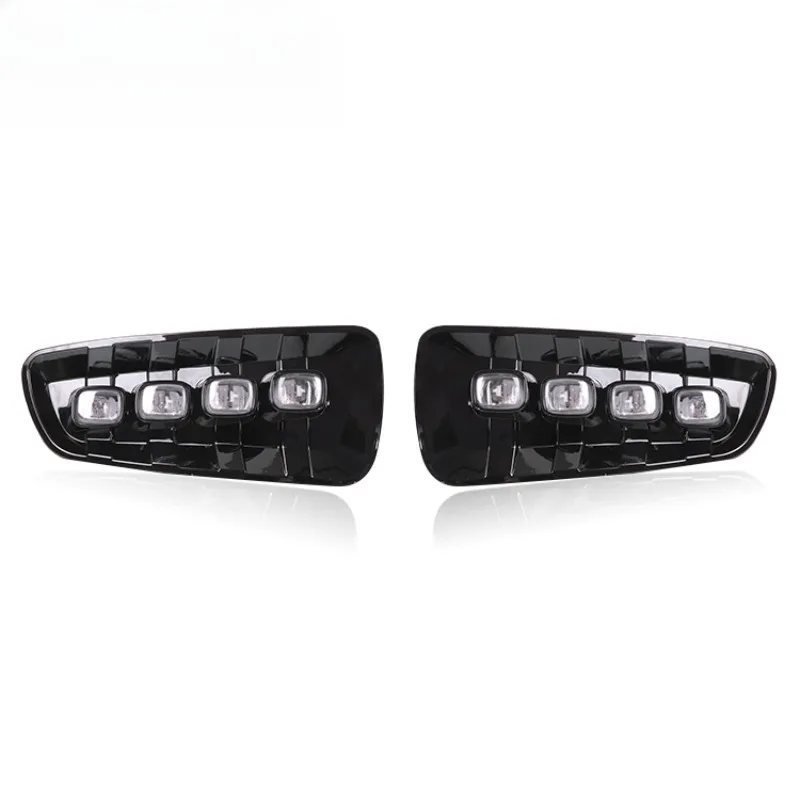 1 Pair DRL LED Daytime Running Lights For Ford Raptor F150 F-150 2009-2014 with Dynamic Turn Signal Fog Lights Assembly Daylight