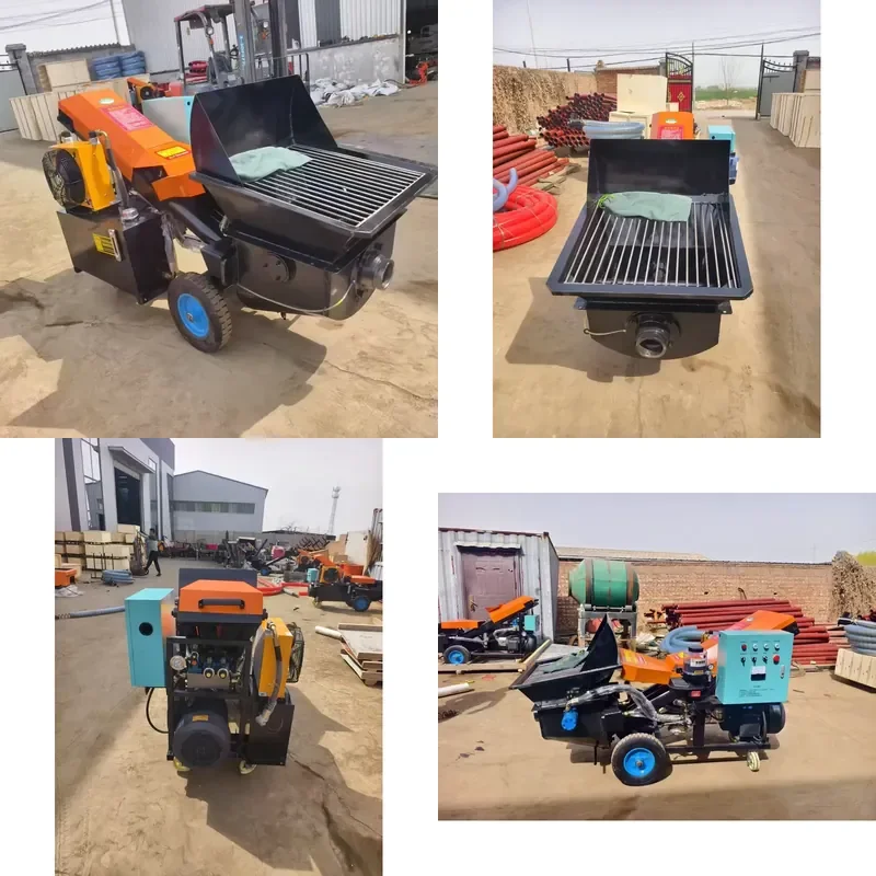 Industrial Machinery Model Automatic Construction Miniature Concrete Pump 20m Vertical Delivery Distance Inclined