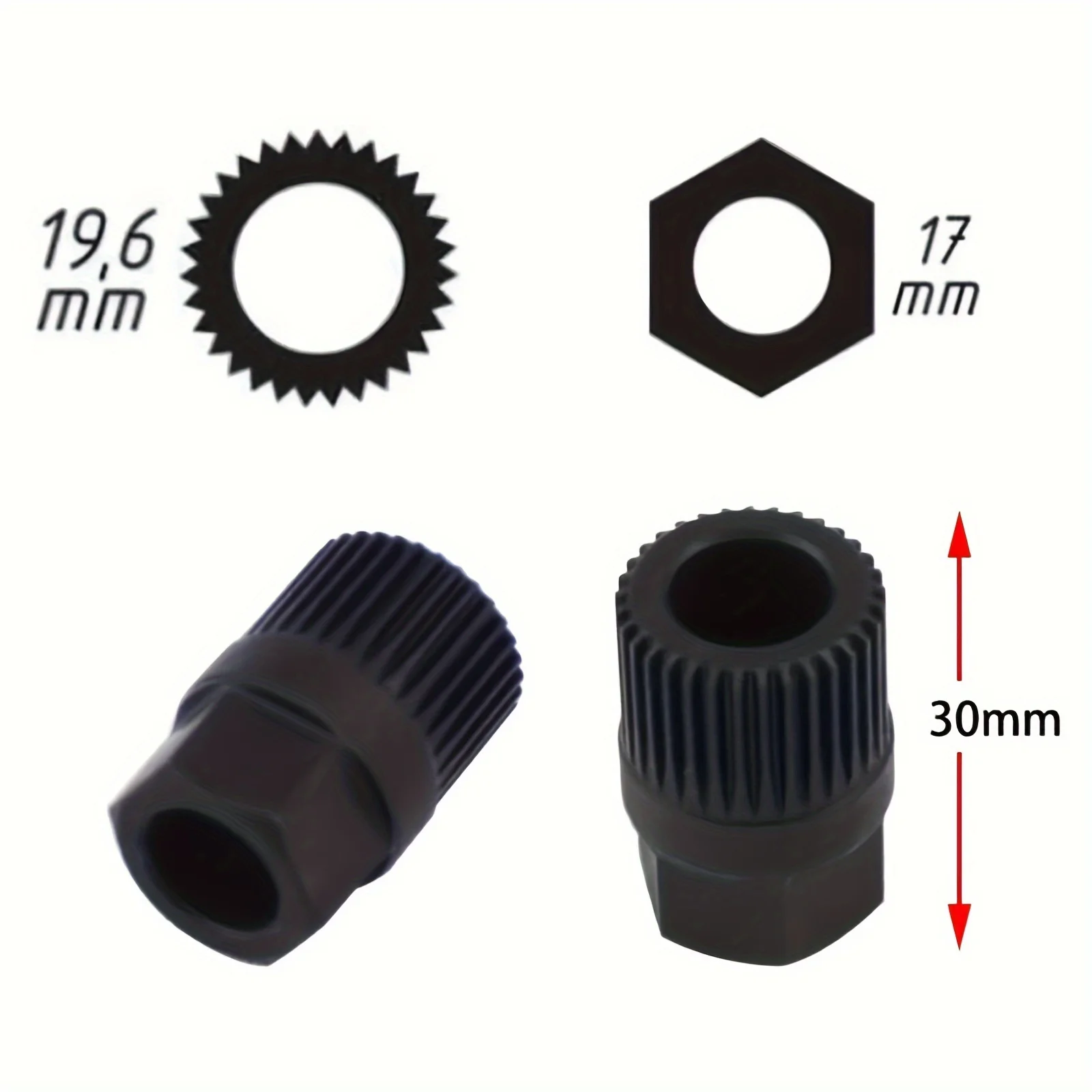 4Pcs 33T Socket V-Belt Pulley Removal Alternator Tool for Audi Volkswagen Golf/Passat