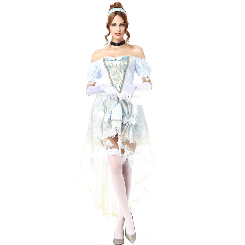 

Adult Cosplay Halloween Costumes For Women Sexy French Queen Costume Cosplay Party Formal Dress