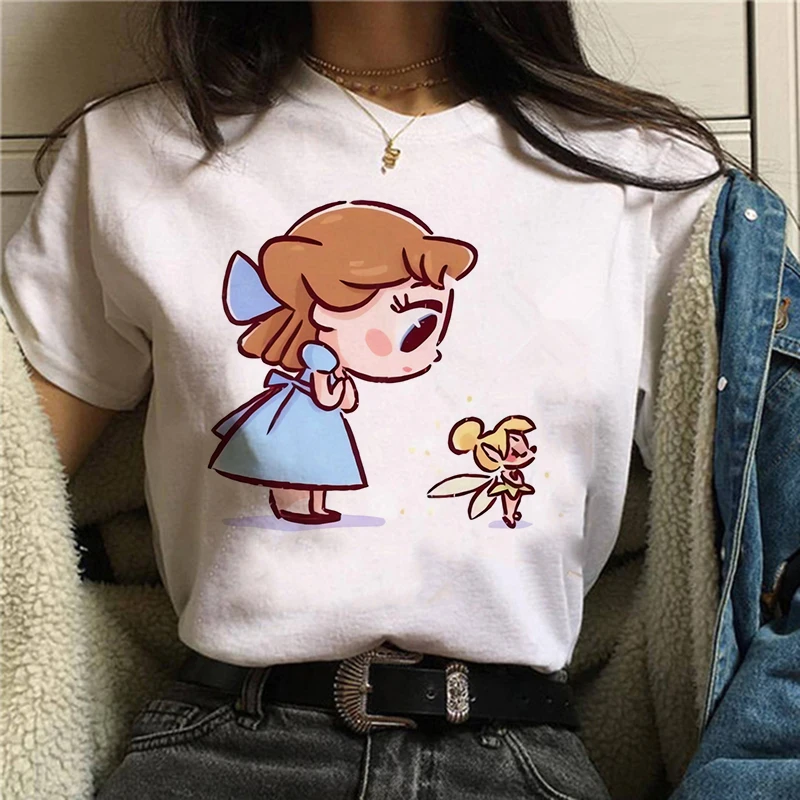 Y2k Sweet Hip Hop Graphic Disney Princess T Shirt Women Harajuku 90s Cute T-shirt Funny Tshirt Female Clothes