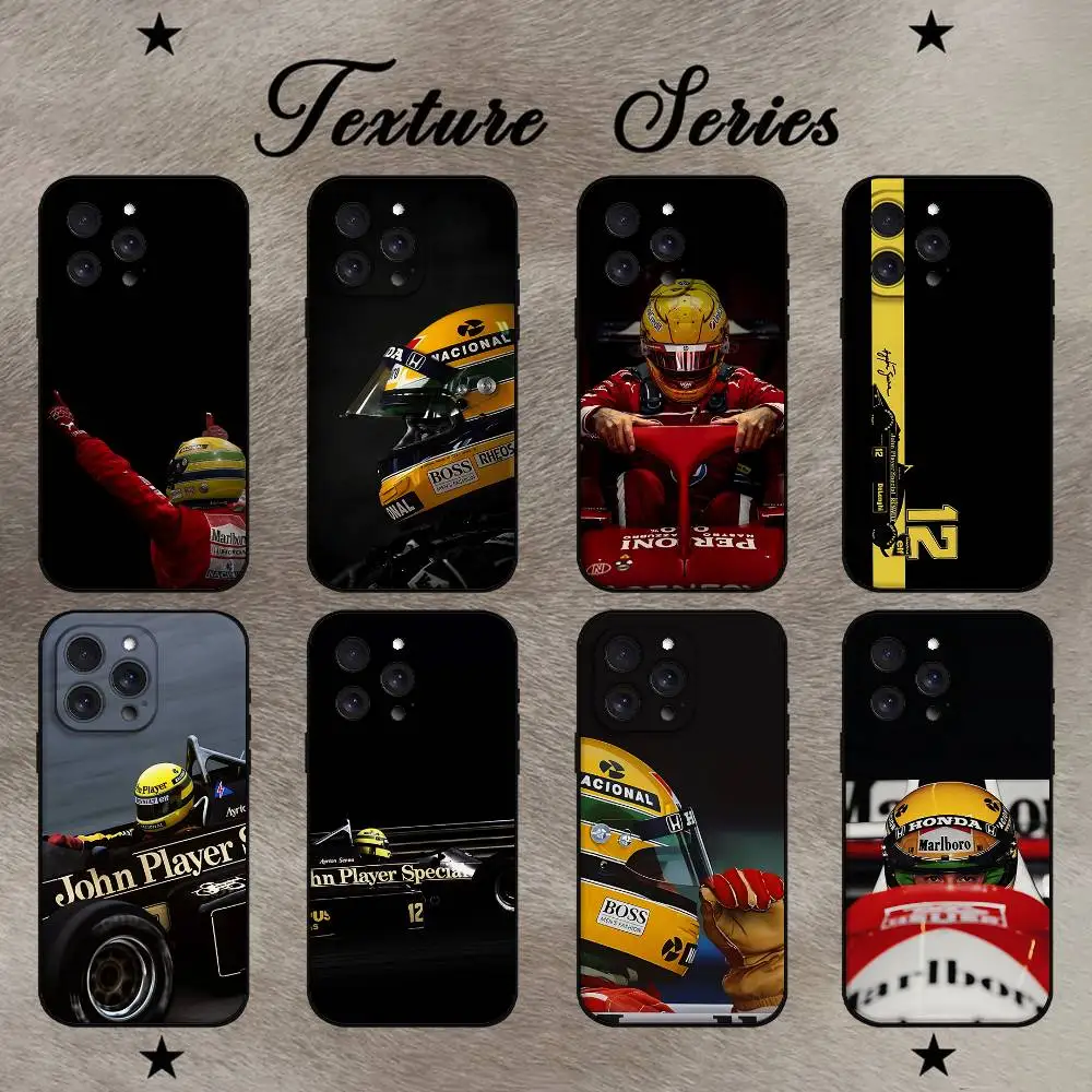 Capa de Celular Cool H-ayrtonS-S-sennaS para iPhone 17 16 15 14 13 12 11 PRO MAX PLUS Mini, Capa de TPU Macia e Confortável ao Toque