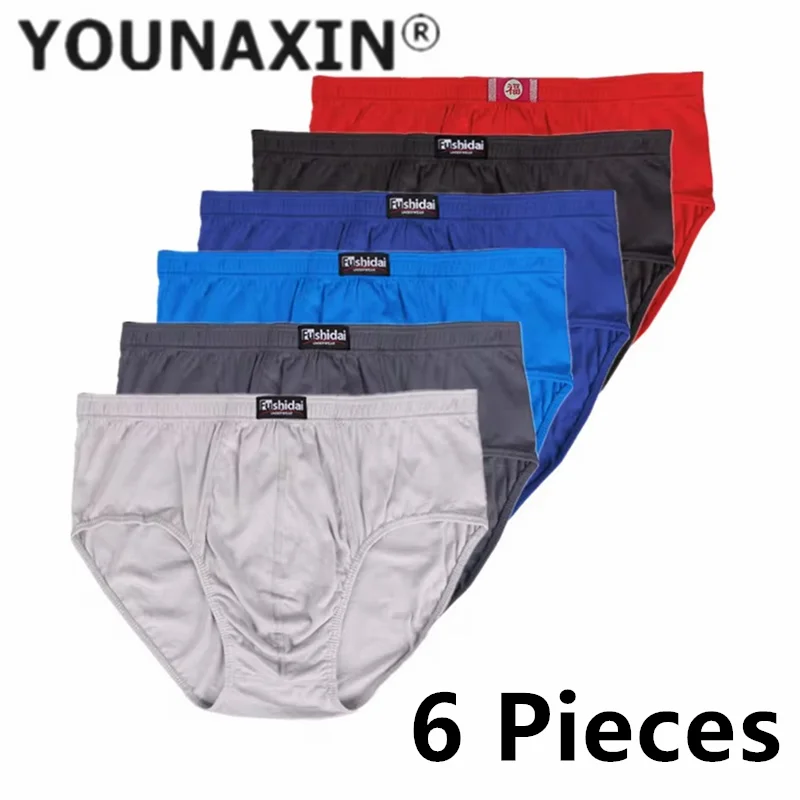 

6 Pcs Big Size Briefs Large Underwear For Men Underpants Cotton Boys Panties Undies Male Knickers XL 2XL 3XL 4XL 5XL 6XL 7XL 8XL