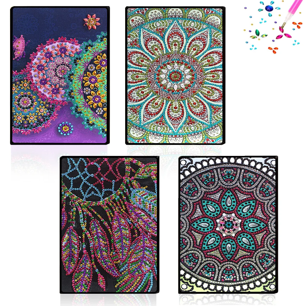 

Один узор мандали, алмаз неправильной формы своими руками, художественный блокнот для письма и рисования, инструменты и принадлежности для рукоделия с мозаикой.