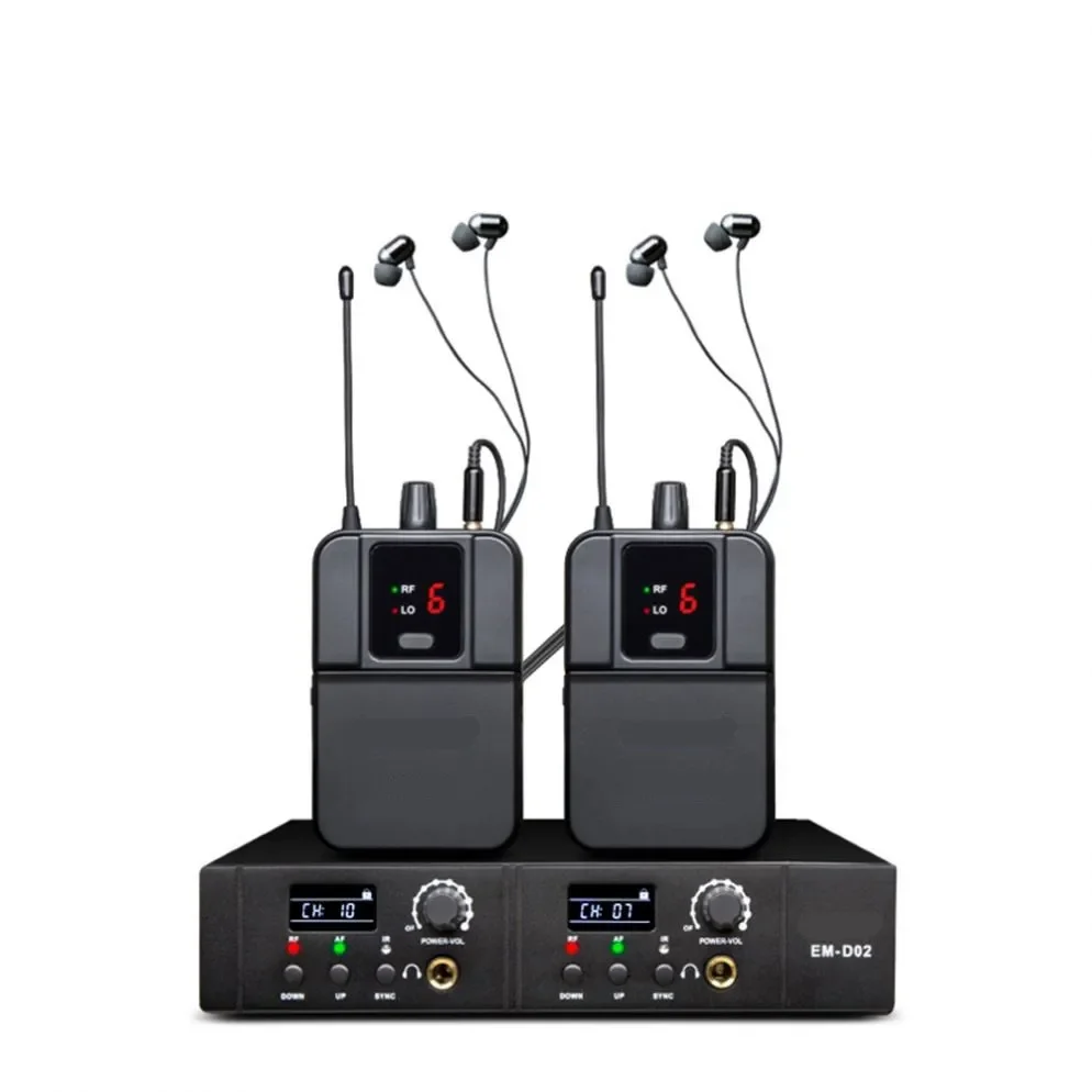 AsperX Wireless Mic In Ear Monitor System UHF Stereo Microphone IEM System Stage Monitoring Single Dual Tow Channel