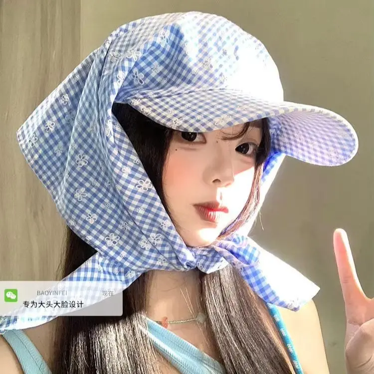 Fresh Sweet Bow Fisherman's Hat Women Summer Country Style Breathable Soft Versatile Wide-Brimmed Sun Protection Hat