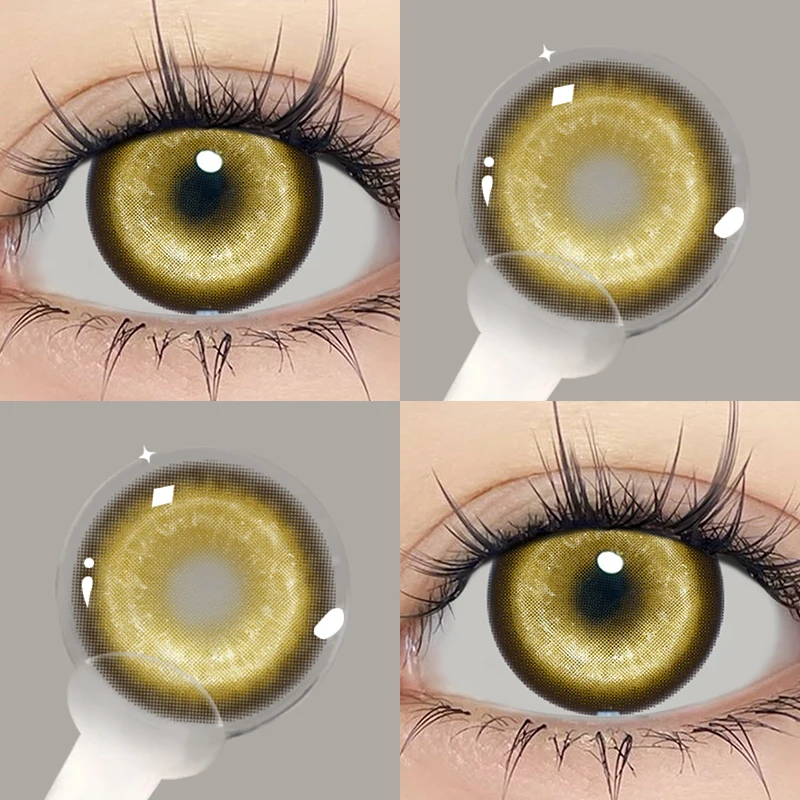 JeweLens Bruine Kleur Contact Koreaanse Grote Ogen Lens Cosplay Contacten Oranje Oogmake-up Hoge kwaliteit Snelle verzending