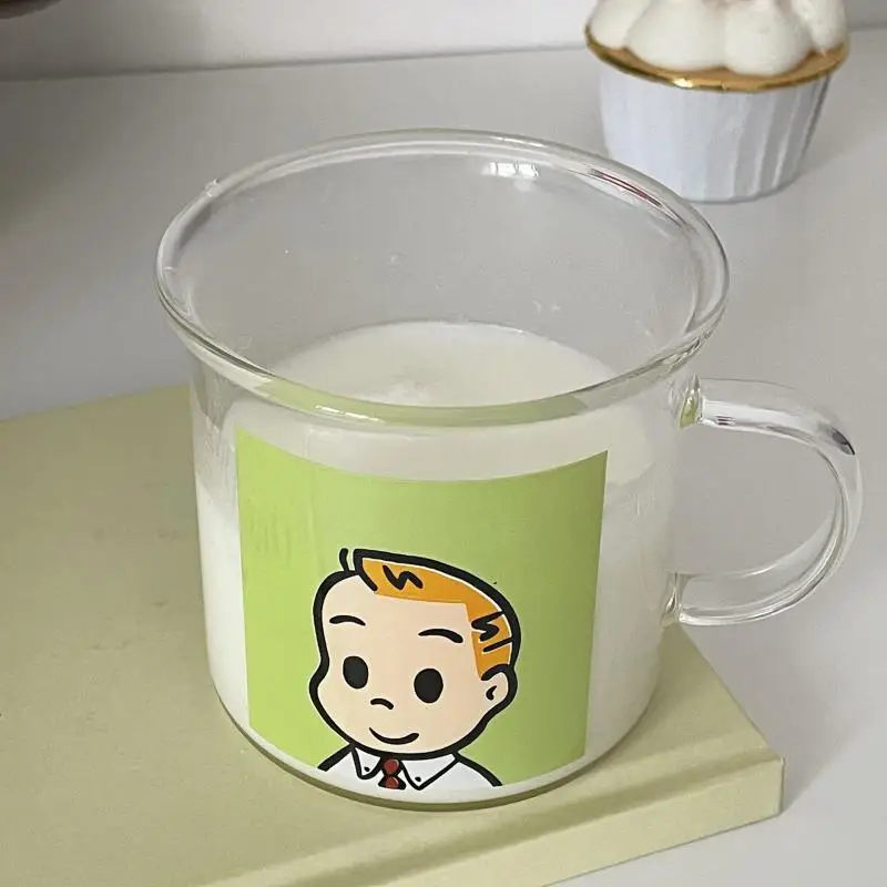 New Kawaii Cute cartoon glass Harada Osamu Jack Jill milk cup coffee cup Birthday Gifts Toys For Girlfriend