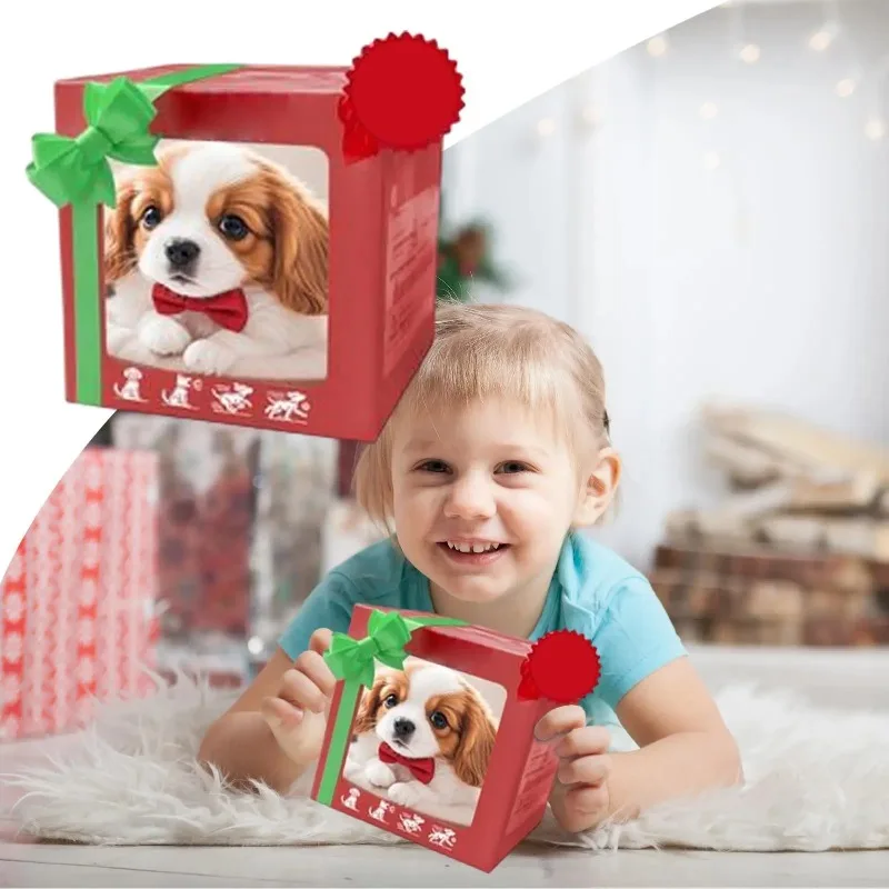 Perro de juguete inteligente AI con voz, mascota de peluche realista para caminar y ladrar para niños, compañero lindo