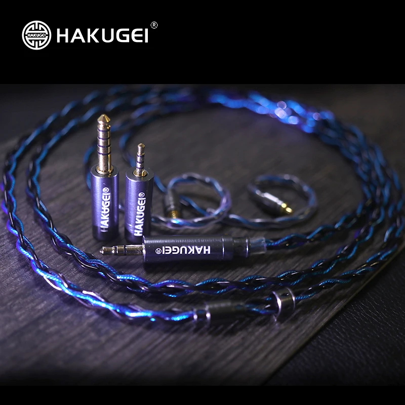 HAKUGEI. Moonstone  litz 6NOCC hifi earphone cable. 0.78 MMCX