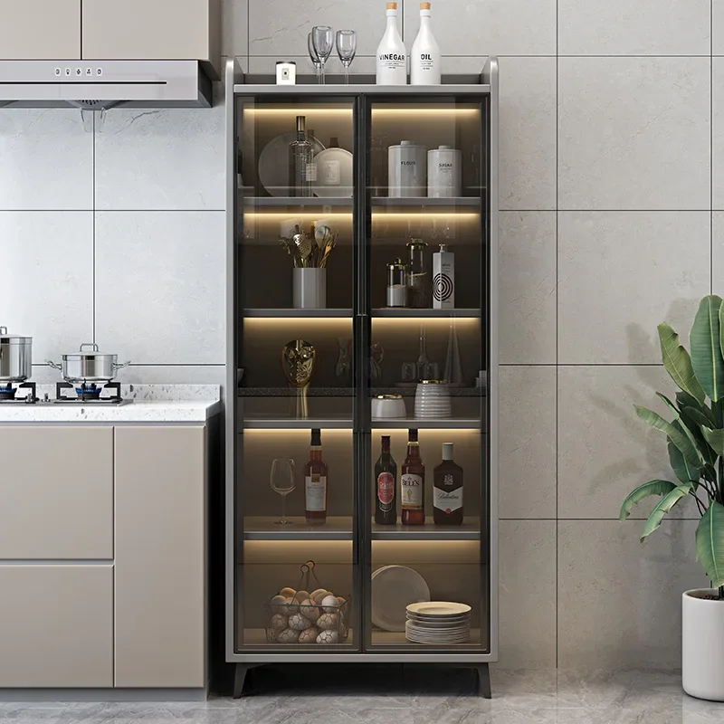 living room wall storage tea wine Glass door sideboard