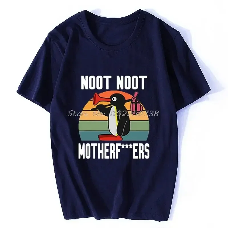 Noot Noot Pingu Kawaii Anime T Shirt Cartoon Funny Penguin Graphic Tops Women Men Casual Oversized T-Shirt Boy Girl Cute Tee