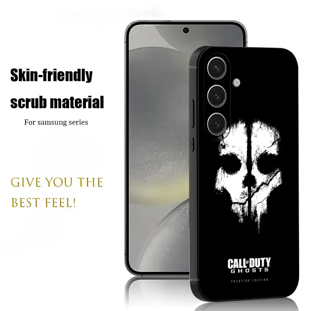 Hot Game C-Call of Duty Phone Case For Samsung Galaxy S25 S24 S23 S22 S21 S20 Plus Ultra Note20 Soft Black