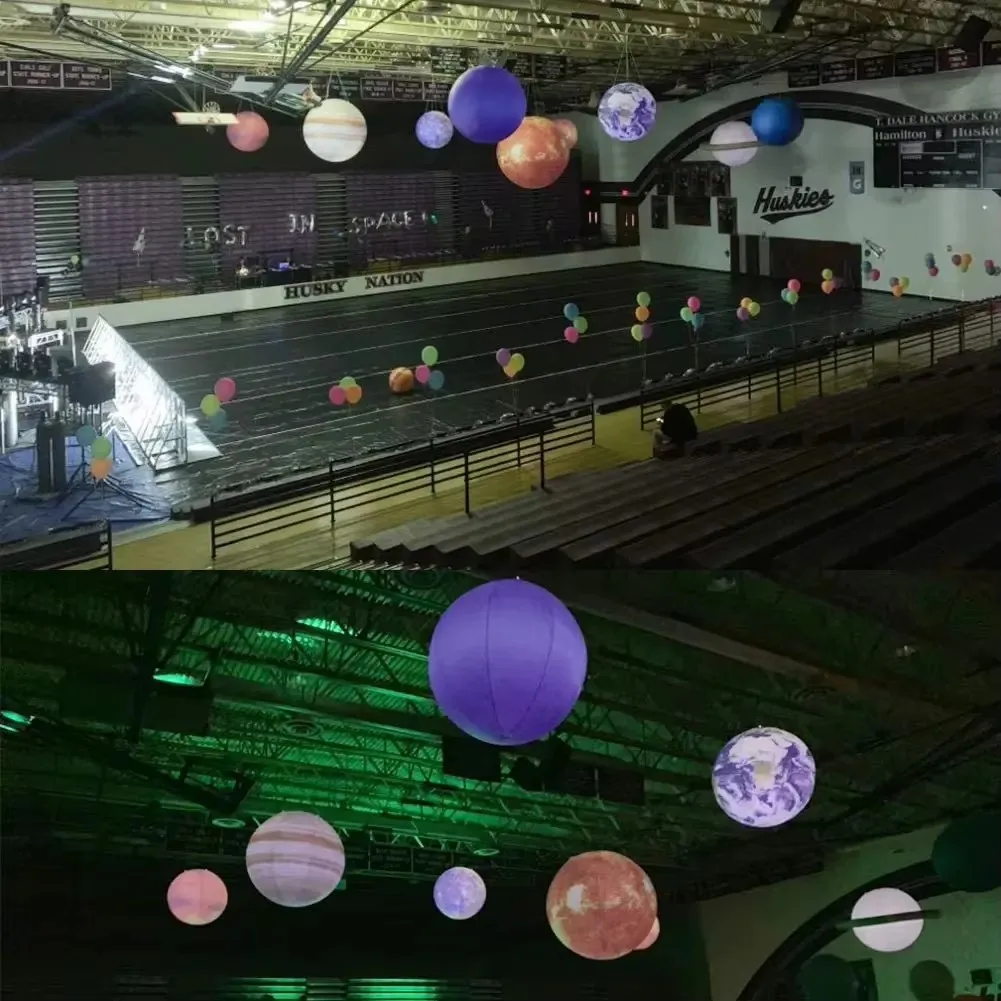 Buntes Riesiges Aufblasbares Sonnensystem Astronomie Neun Planeten + Mond Sonne Zur Dekoration – Detail 5