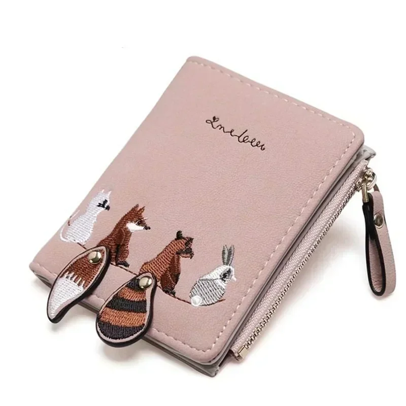 Mini Trendy Personalized Coin Purse Zipper Folding Card Bag Women's Short Student Wallet Korean Version Little Fresh Folding