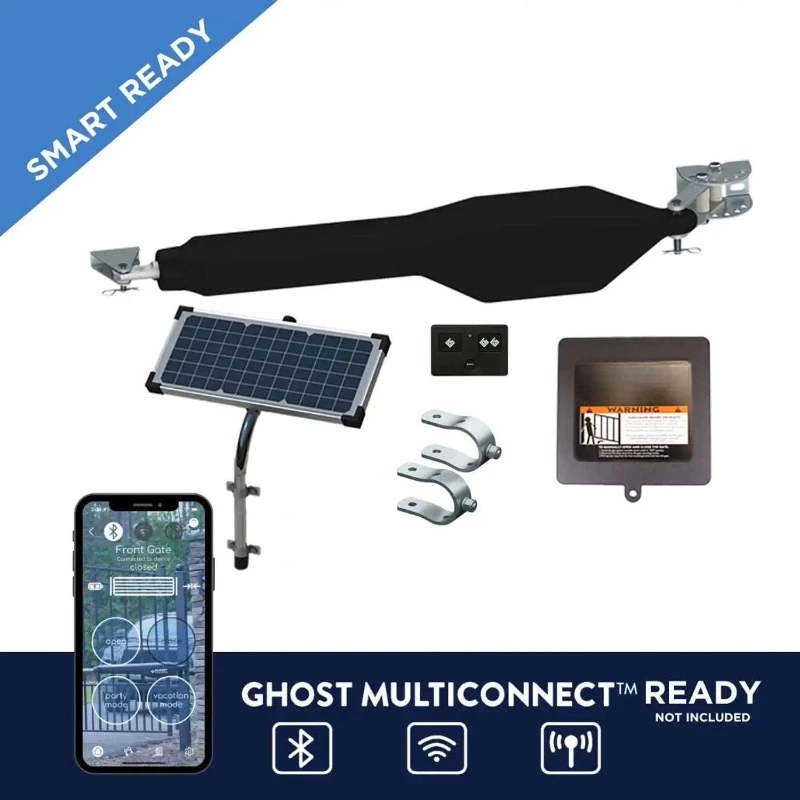 Heavy-Duty Solar Automatic Gate Opener Kit for Driveway Swing Gates with Long-Range Solar Gate Opener Remote - Model TSS1XP