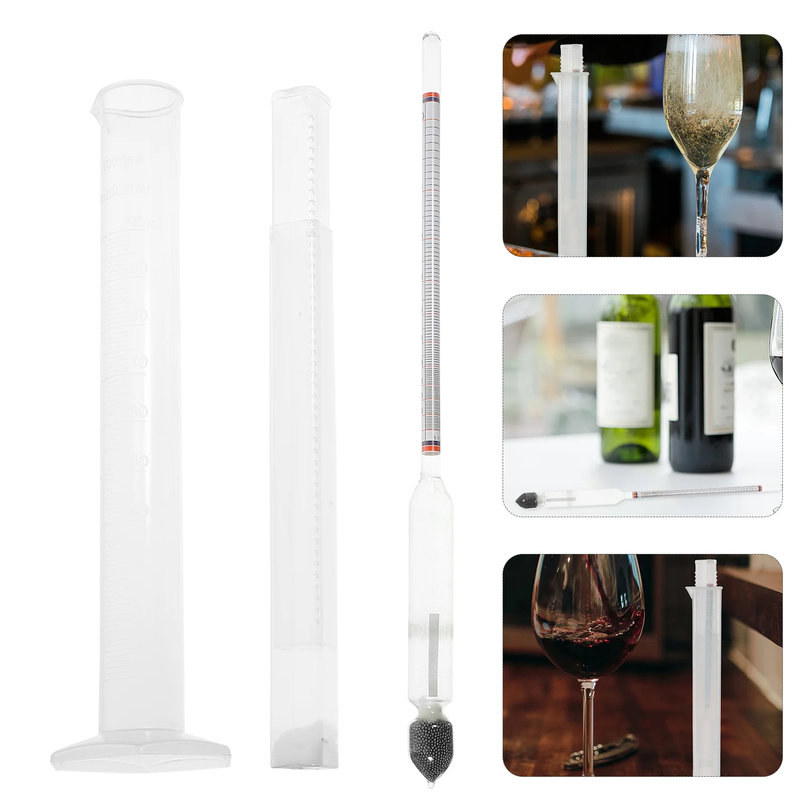 

Juice Container for Fridge Alcohol Concentration Meter Brew Beer Hydrometer Scale Making