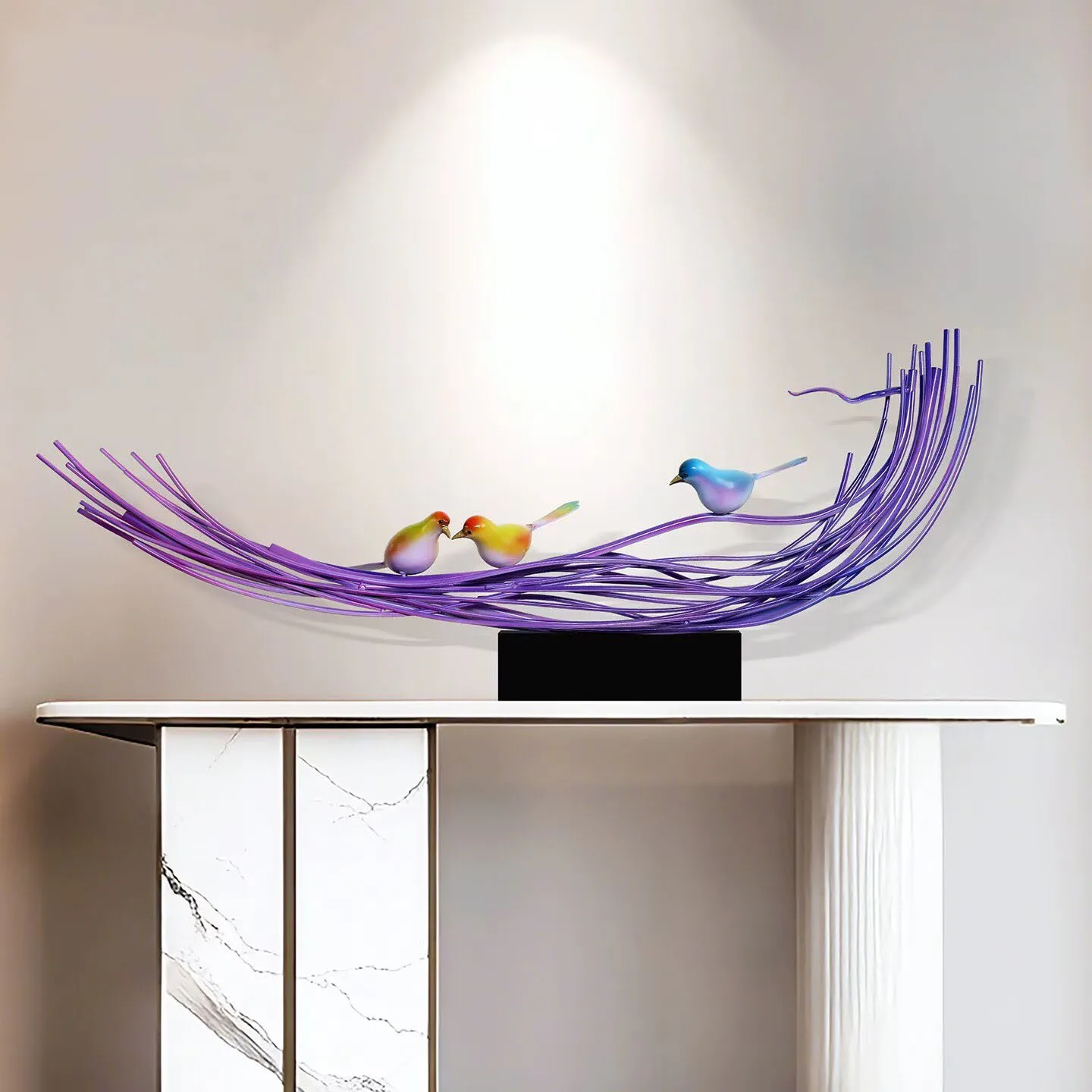 Hotel decoration symbolizes good metal ornaments hotel tea room living room, entrance partition iron art light luxury crafts