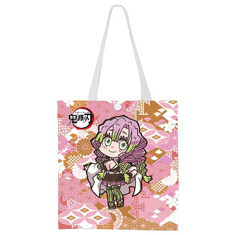 Anime Canvas Bag Handbag Nezko Cartoon Double-sided Printing Handbags Large-capacity Shoulder Bags Students Casual Canvas Bags