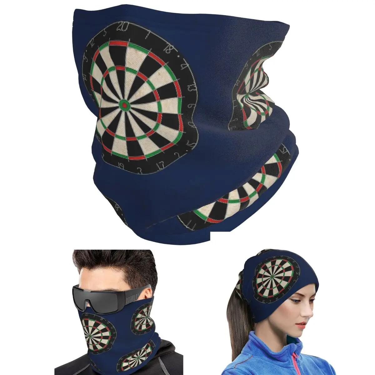 Winmau Blade 5 Dartboard Bandana Neck Cover Printed Magic Scarf Hiking Fishing Cycling Scarf For Men Women Adult Windproof