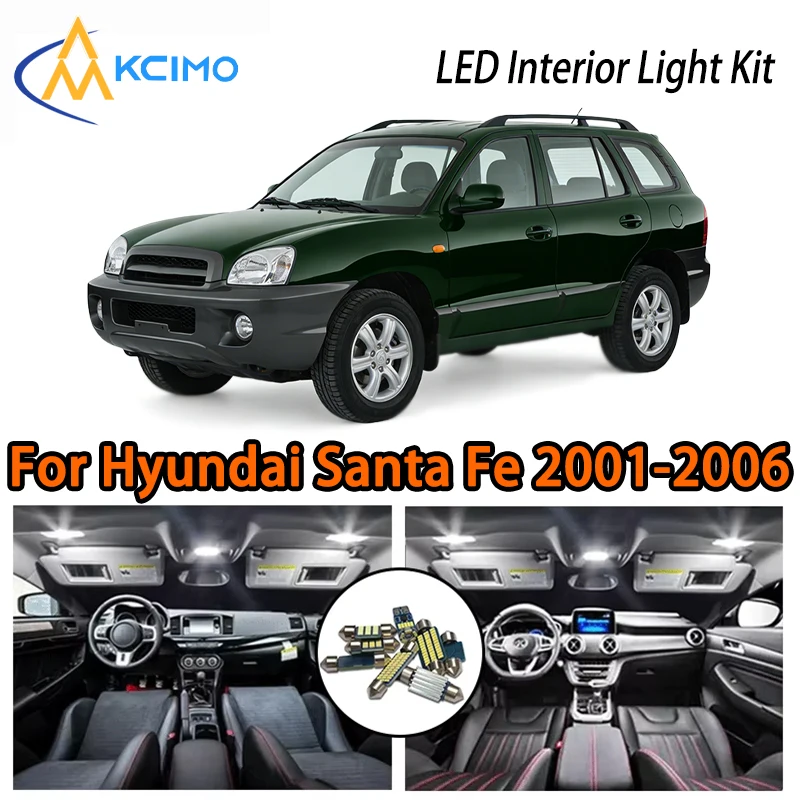 

KCIMO For Hyundai Santa Fe 2001-2006 Premium LED Interior Kit - 2 Colors , Quick Installation, Long-Lasting