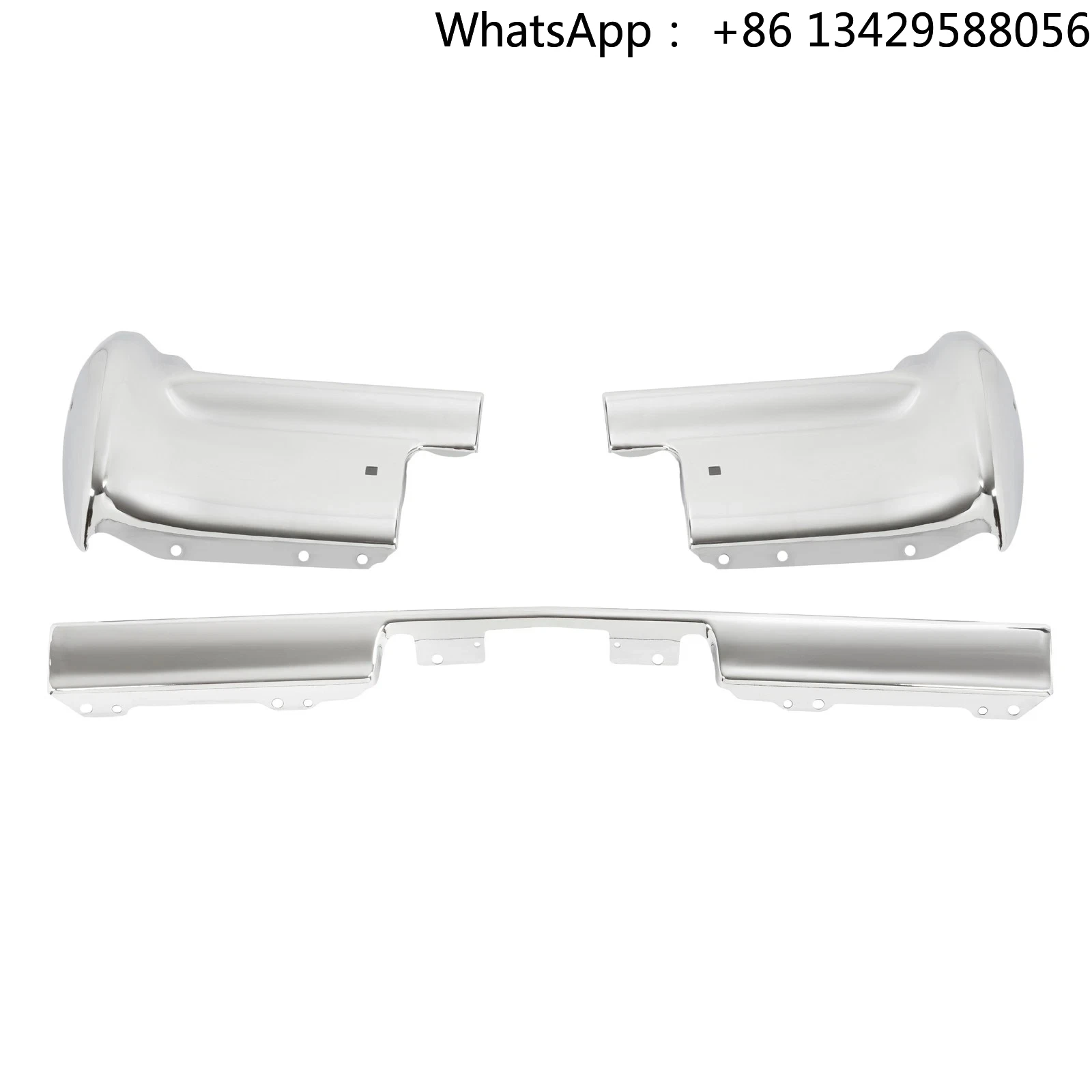 For Chevrolet Impala 1964 Chrome Rear Bumper Plated Panel 3 Piece Set