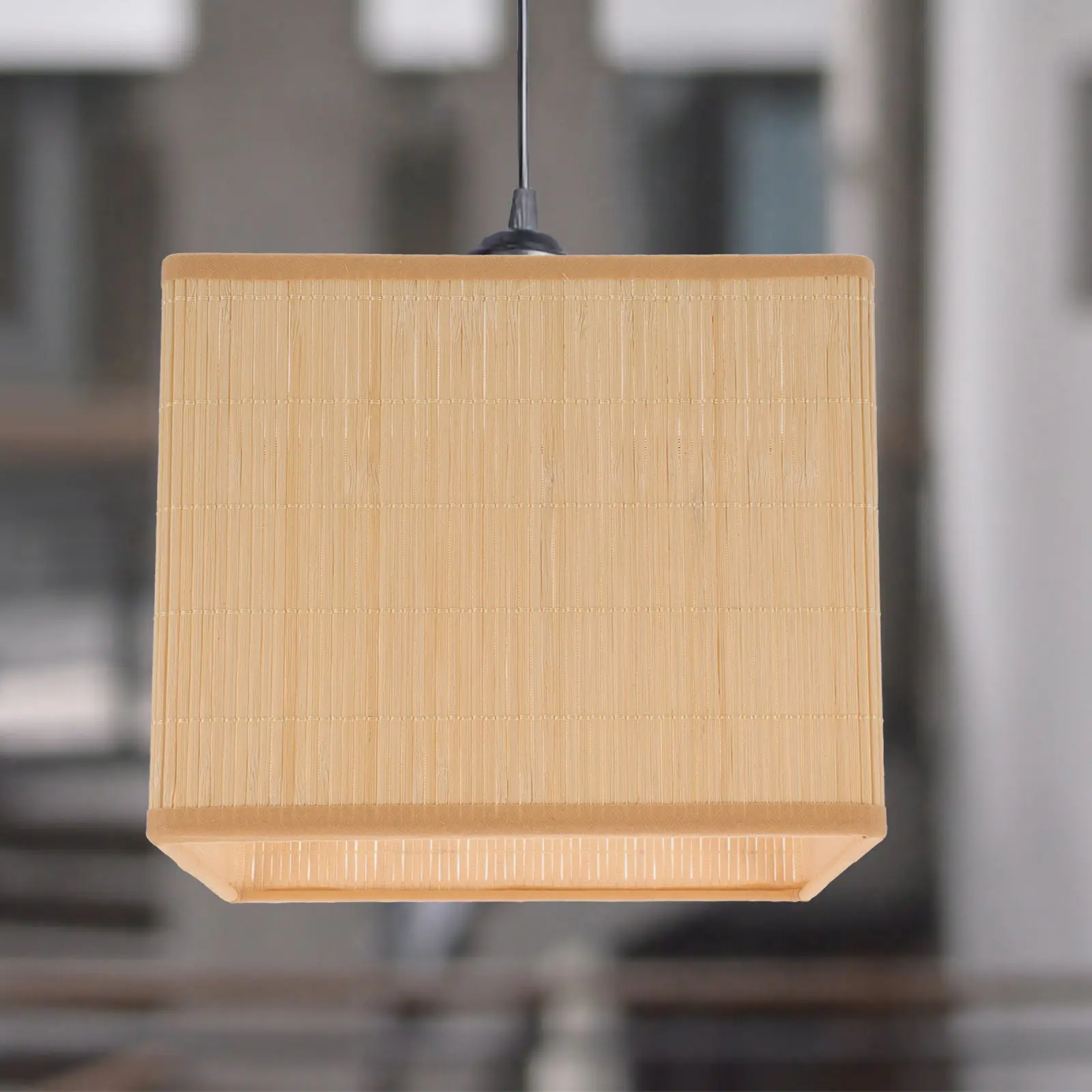 

Rustic Woven Bamboo Lampshade Hand-Woven Bamboo Pendant Lamp Shade for Ceiling Light Chandelier Cover Rustic Style for Home