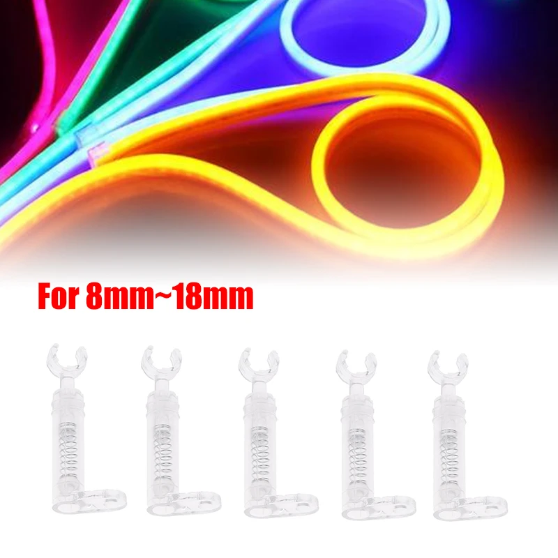 

5Pcs Neon Light Transparent Supports Neon Sign Plastic Stand Height For 8mm~18mm Tube Neon Sign Parts