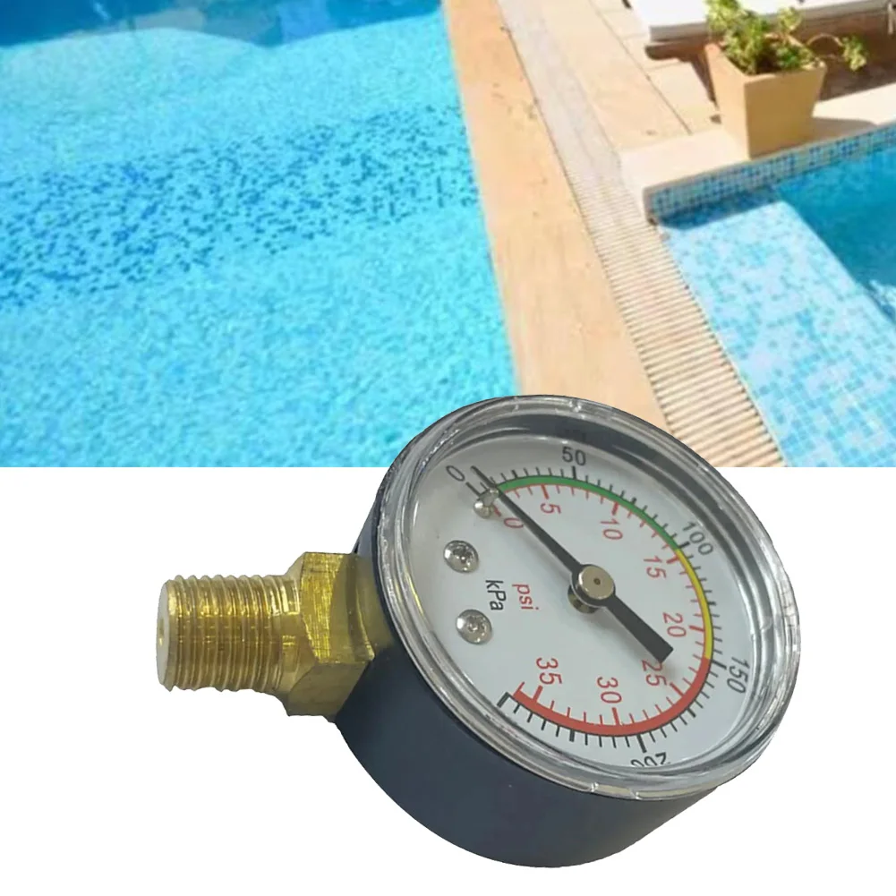 

Compact Sand Filter Pressure Gauge 35 PSI Suitable for Various Aquatic Applications Bottom Mount for Simple Installation