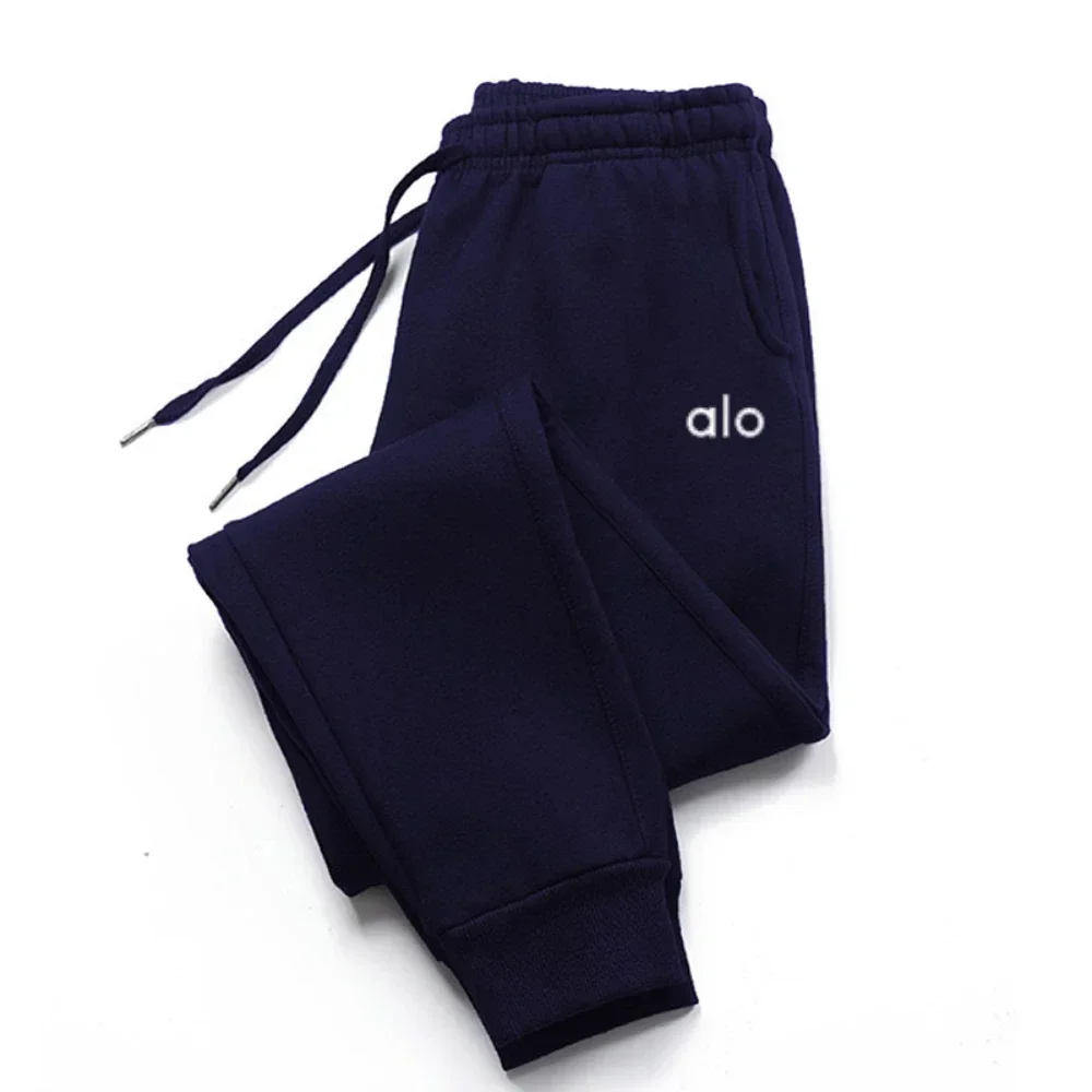 Fashion Women Jogging Sweatpants Alo Print Running Trousers Fleece Men Yoga Sport Oversized Jogger Sweat Pants Brand Clothing