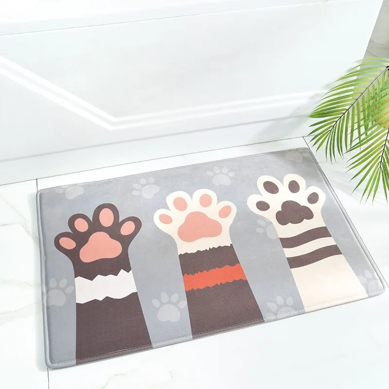 Rabbit Welcome Mat for Front Door Outdoor Entry Print Doormat Non Slip Kitchen Bedroom Footpad Home Indoor Decor Funny Kid Rug