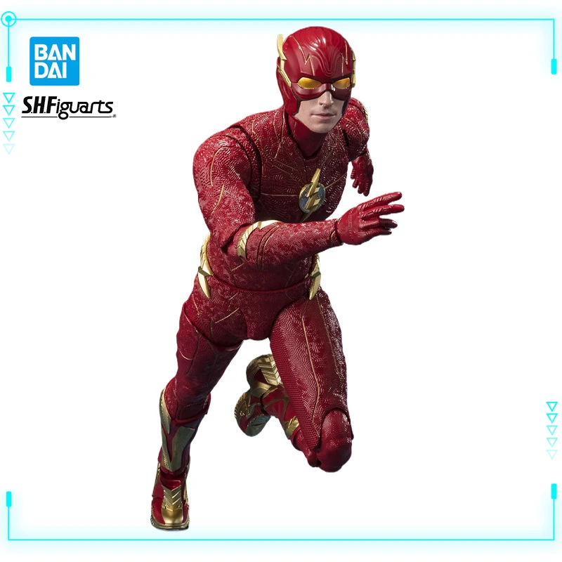 

Оригинальные фигурки Bandai из аниме «The Flash», 2023 г., Барри Аллен флэш, S.H. Фигуртс, коллекционные модели 15 см, фигурки, игрушки, подарок на Рождество