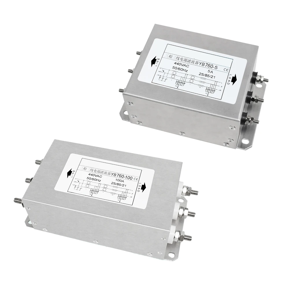 New 20A EMI line filter power input module filter three-stage three-phase three-wire power filter