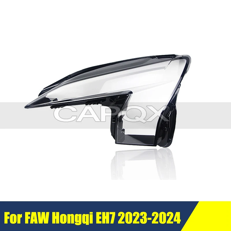 

Front Bumper Headlight Cover For FAW Hongqi EH7 2023-2024 Cover Shell Shade Head Lamp Glass Head Light Lens Caps