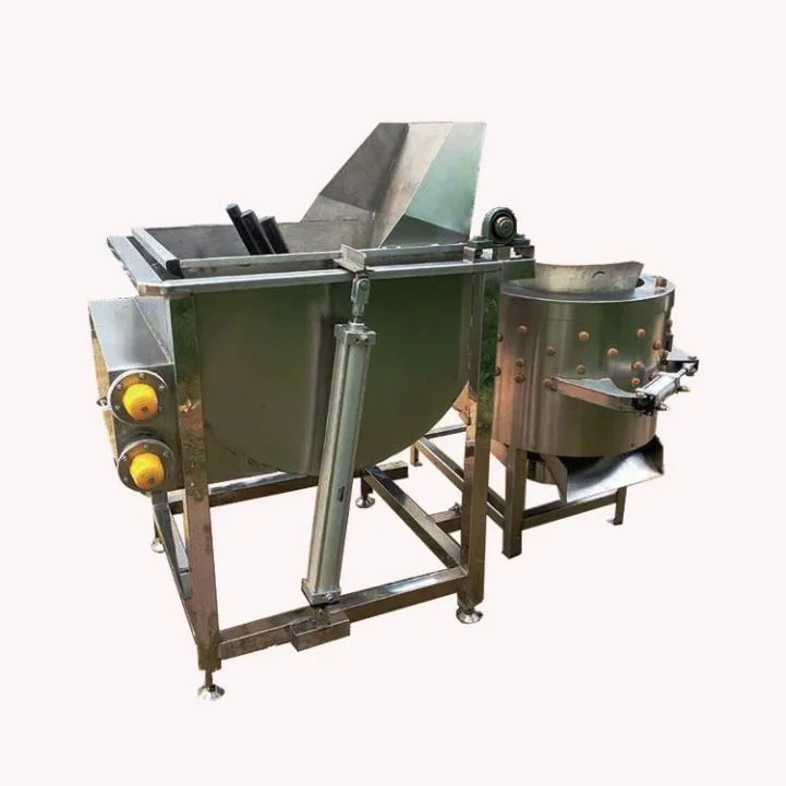 Stainless Steel Chicken Feather Plucking Hair Scalding Slaughter Line Poultry Equipment Round Dlood Draining Machine