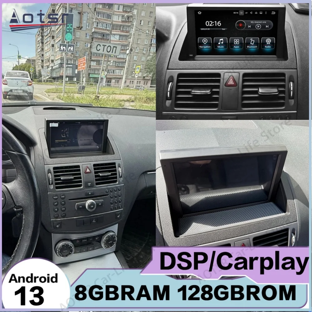 7 Inch Automotive Multimedia Android Car Radio For Mercedes-Benz C W204 2007~2011 GPS Navigation Video Stereo Receiver Head Unit