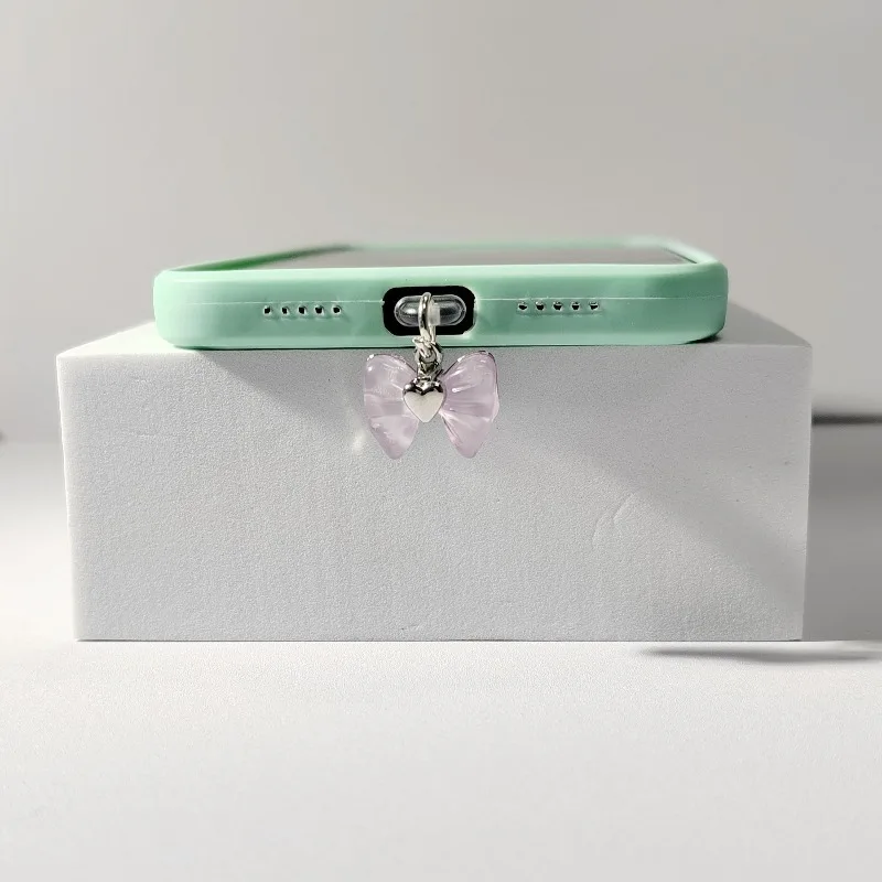 Charming Star Dust Plug Charm Bowknot Dust Cap For iPhone Type C Dust Protection Stopper For AirPods Fashion Ladies Gift