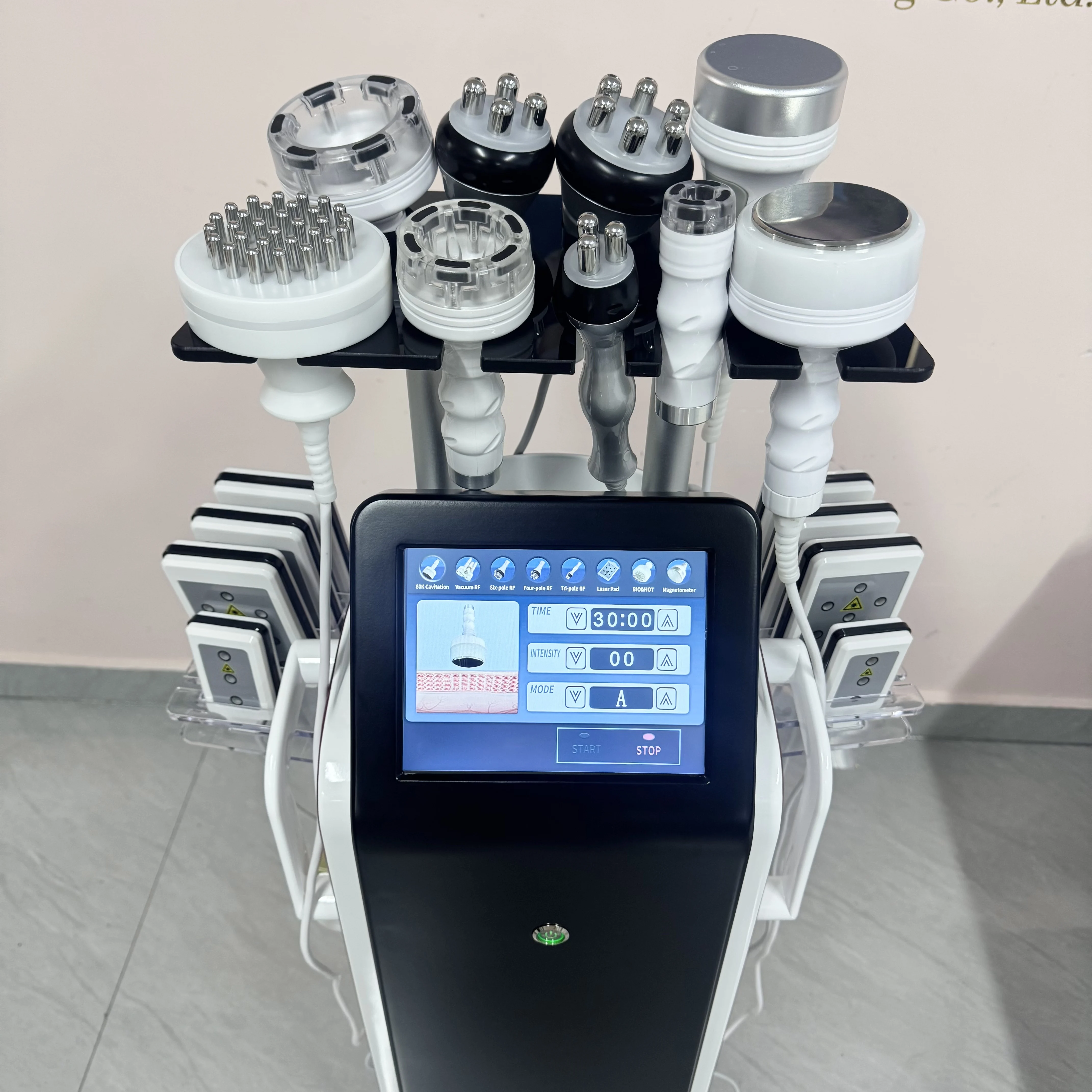 10 In 1 80K Cavitation RF Slimming Machine Vacuum Cellulite Reducer Skin Tightening Anti-Aging Wrinkle Removal Salon Device