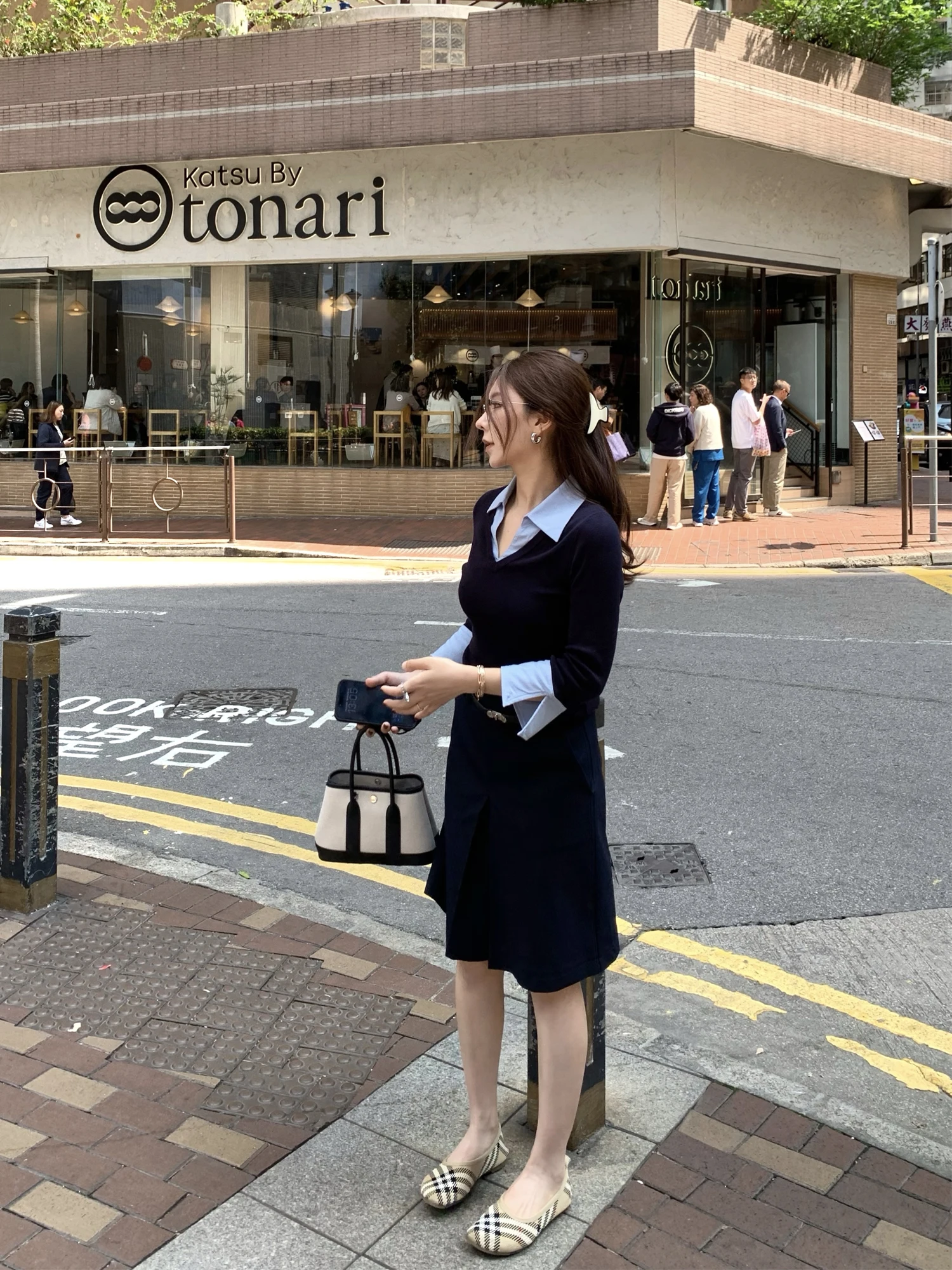 

Iceybella Favorite High Intelligence Sensation Fake Two-Piece Shirt Women's Preppy Minimalist Sleeve High-End Feeling Top