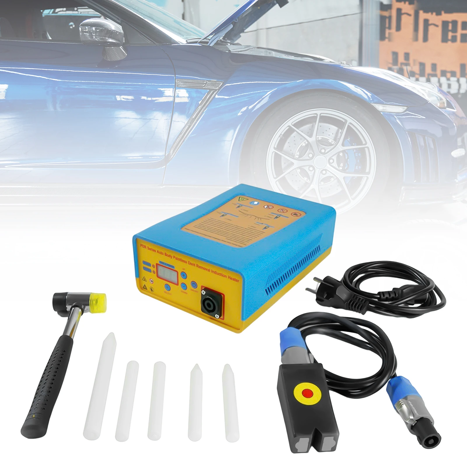 220V 1380W Electromagnetic  Induction Heater Car Bumps Repair Set Dent Lifter Bump Tool Induction Heater Car Removing Repair Kit