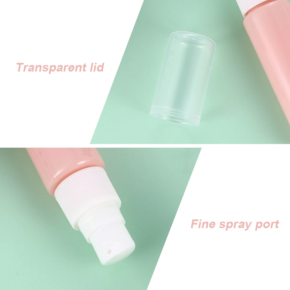 10 Stuks 30Ml Roze Plastic Lege Flessen Hervulbare Draagbare Reizen Dispenser Voor Make Huidverzorging Water Lekvrij