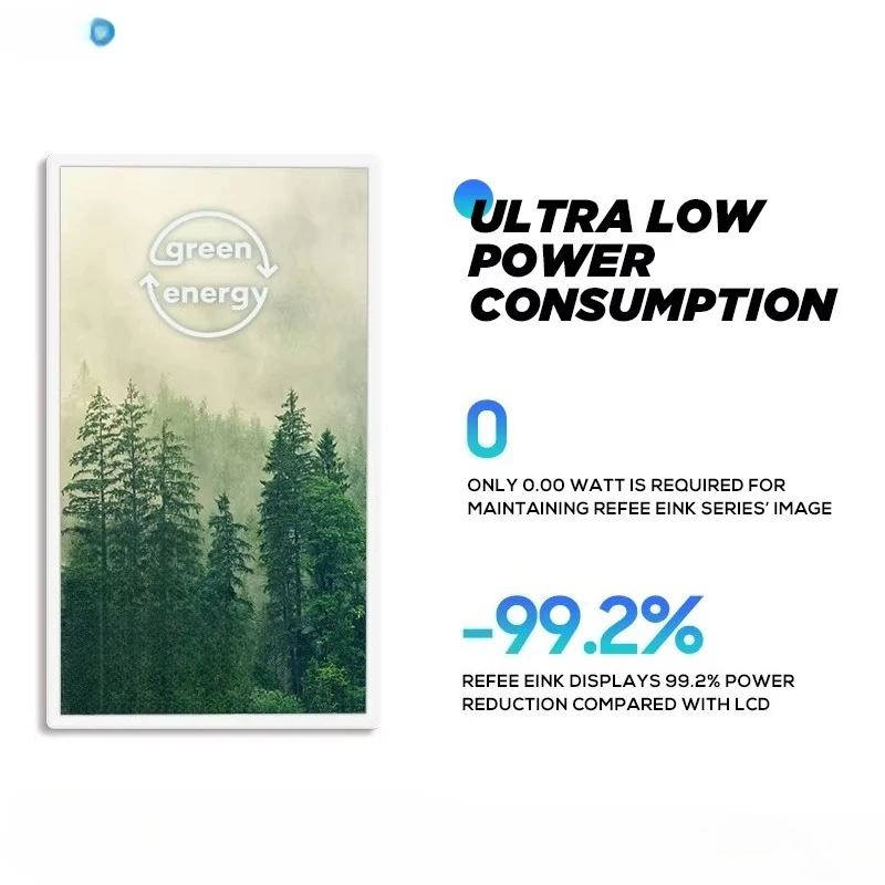 13.3 31.5 Inch E Ink Display Color Spectra 6 EPD Battery Digital Signage Picture Eco-friendly Advertising E-paper Screen